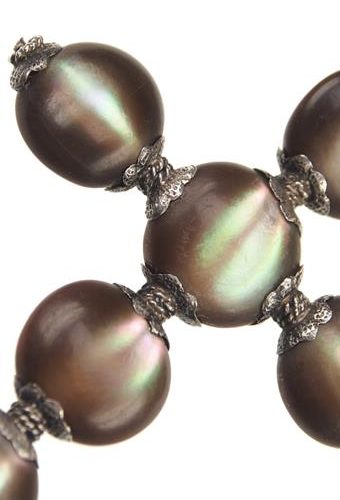 Ca. 1880 - Sterling Silver / Shell Necklace Victorian England - Image 6