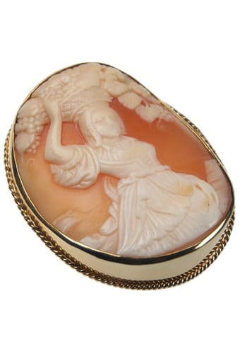 Ca. 1880 - Cameo Brooch Shell England - Image 3
