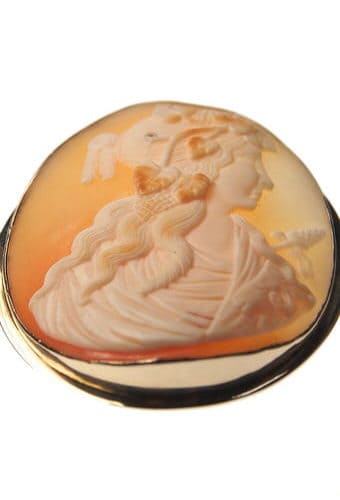 Ca. 1870 - Cameo Brooch Shell England - Image 3