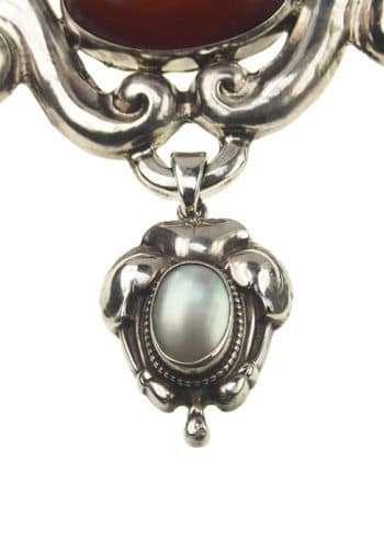 Ca. 1900 - 830 Silver Skonvirke Brooch signed by Georg Albert Halling in Denmark - Image 4