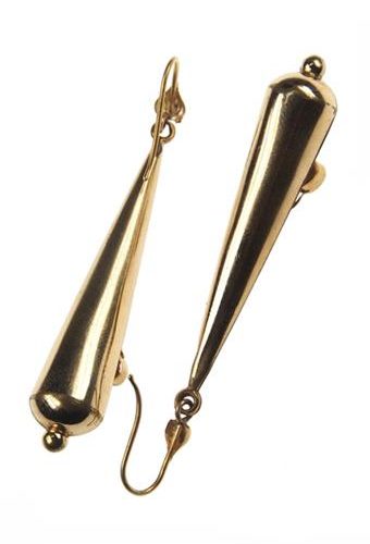 Ca. 1870 - 9 ct. Gold Earrings with Almandines, Victorian England - Image 5