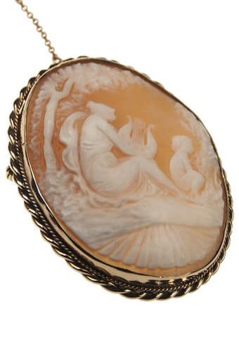 Ca. 1880 - Cameo Brooch Shell England - Image 3