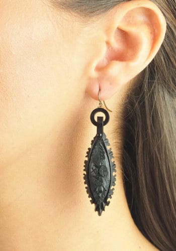 Ca. 1860 - Jet Earrings Whitbyjet Victorian - Image 5