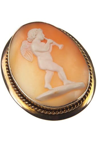 Ca. 1880 - Cameo Brooch Shell Victorian England - Image 3