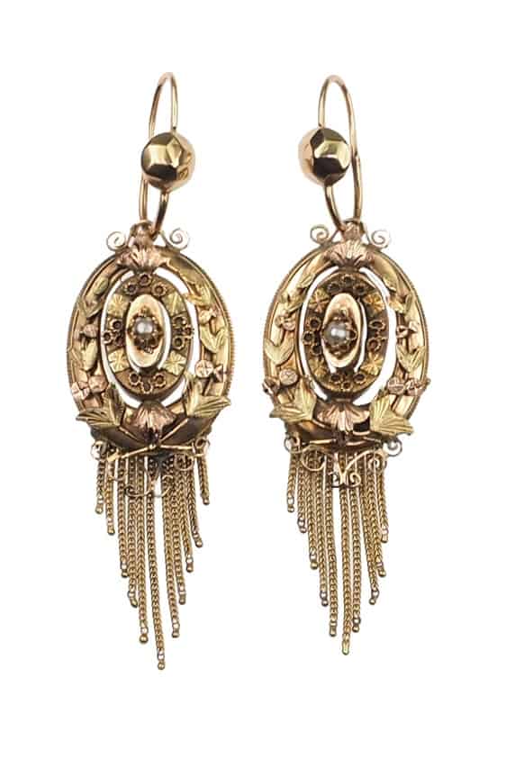 Ca. 1865 – Jewellery Set of Brooch / Pendant and Earrings, Napoleon III ...