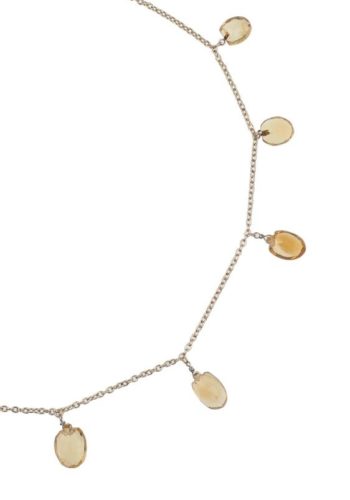Ca. 1910 - 9 ct. Gold Necklace with Citrines of Edwardian England - Image 3