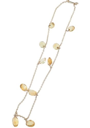 Ca. 1910 - 9 ct. Gold Necklace with Citrines of Edwardian England - Image 5
