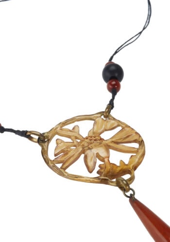 Ca. 1900 - Horn Necklace signed Georges Pierre Art nouveau France - Image 4