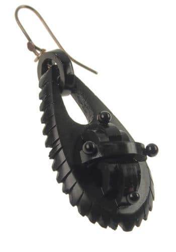 Ca. 1860 - Vulcanite Earrings Victorian England - Image 3