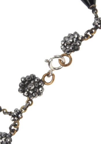 Ca. 1860 - Cut Steel Necklace with Jet-Drops Victorian England - Image 6