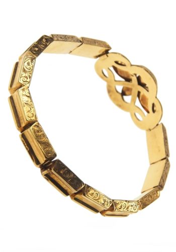 ** SOLD ** Ca. 1870  - 15 ct. Gold Bracelet Almandines Victorian England - in the Original box! - Image 5