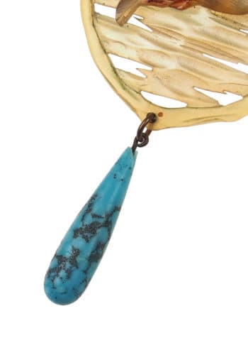 ** SOLD ** Ca. 1900 - Horn Necklace Icebird Art nouveau France - Image 3