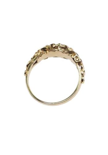 ** SOLD ** Ca. 1850 - Victorian "DEAREST" Ring, made of 15 ct. Yellow-gold - Image 4