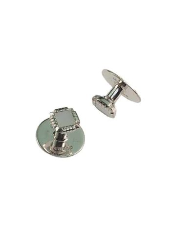 Dated 1953 - Tails set / Cufflinks in Original box, 9 ct. White-gold & Mother-of-pearl, Birmingham England - Image 6