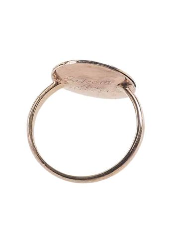 ** SOLD ** Ca. 1810 - Hand-painted 18 ct. Goldring with Enamel painting, from Georgian England - Image 4