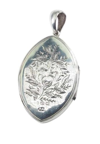 Dated 1885 - Victorian Sterling Silver Locket, from Birmingham England - Image 3