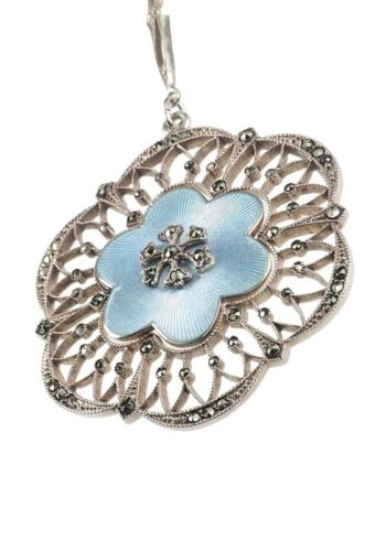 Ca. 1910 - German Art nouveau Necklace made of 935 Silver, signed by "Meyle & Mayer" - Image 4