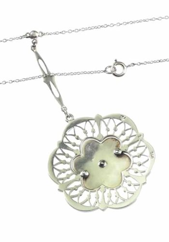 Ca. 1910 - German Art nouveau Necklace made of 935 Silver, signed by "Meyle & Mayer" - Image 5