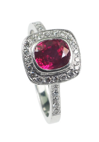 Dated 1963 - Vintage 18K Rubyring / Engagement ring, with Jewellery Appraisal! - Image 3