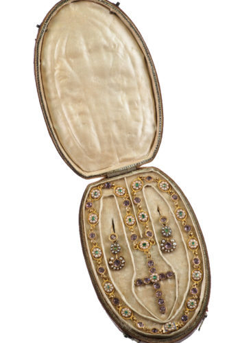 Dated 1798 - Gold Necklace and Earrings, in their Original box from the Era of Napoléon I., Paris France - Image 9