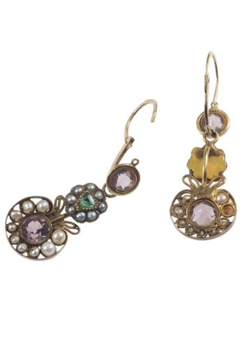 Dated 1798 - Gold Necklace and Earrings, in their Original box from the Era of Napoléon I., Paris France - Image 8