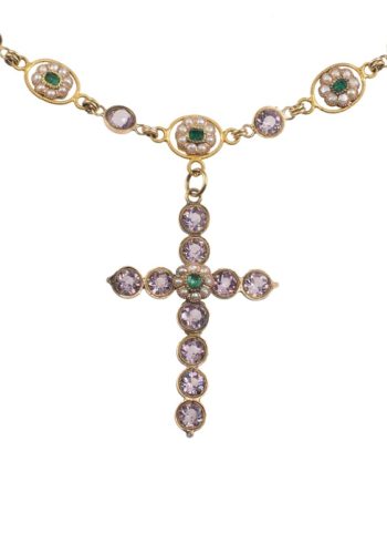 Dated 1798 - Gold Necklace and Earrings, in their Original box from the Era of Napoléon I., Paris France - Image 3