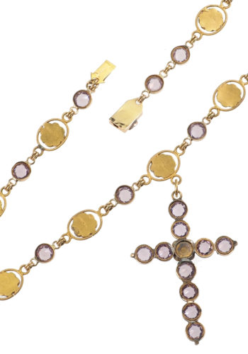 Dated 1798 - Gold Necklace and Earrings, in their Original box from the Era of Napoléon I., Paris France - Image 6