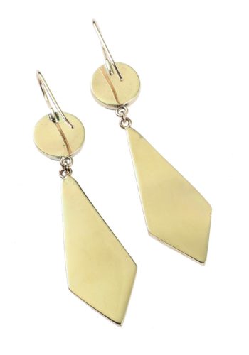 Ca. 1870 - Micro mosaic-Earrings with Gold frames, Motifs of antique Roman buildings - Image 6