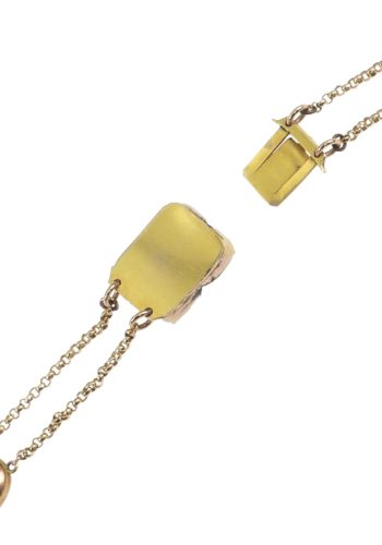 Ca. 1810 - French 18 Carat Gold Necklace, with closed setted Garnets - Image 7