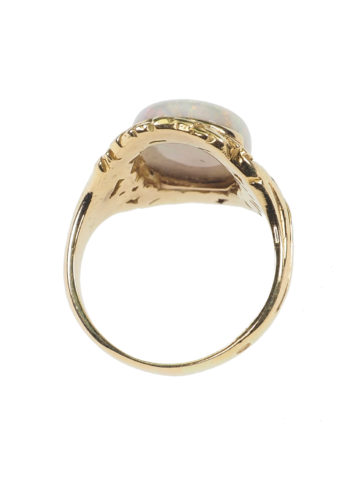 Ca. 1900 - French Art nouveau Opal ring, made of 18 ct. Gold - Image 5