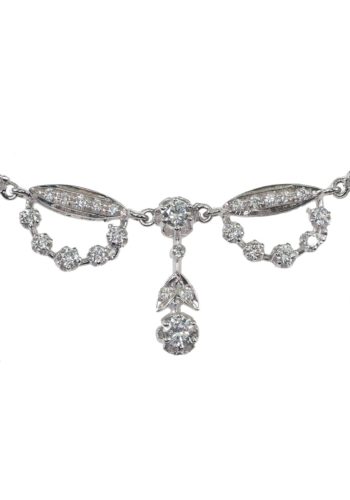 ** SOLD ** Ca. 1960 - Diamonds Necklace made of 18 Carat Gold, incl. Gemstones certificate! - Image 3