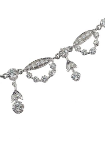 ** SOLD ** Ca. 1960 - Diamonds Necklace made of 18 Carat Gold, incl. Gemstones certificate! - Image 4