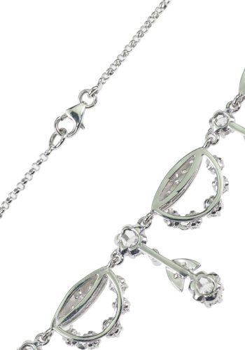 ** SOLD ** Ca. 1960 - Diamonds Necklace made of 18 Carat Gold, incl. Gemstones certificate! - Image 7