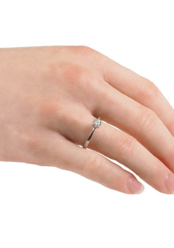 Ca. 1970 - Vintage Brilliant Solitairering / Engagement ring made of 18 Carat Gold - Image 4