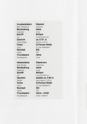 Dated 1975 - Threestones Diamondsring / Engagement ring, incl. Gemstones Certificate! - Image 9