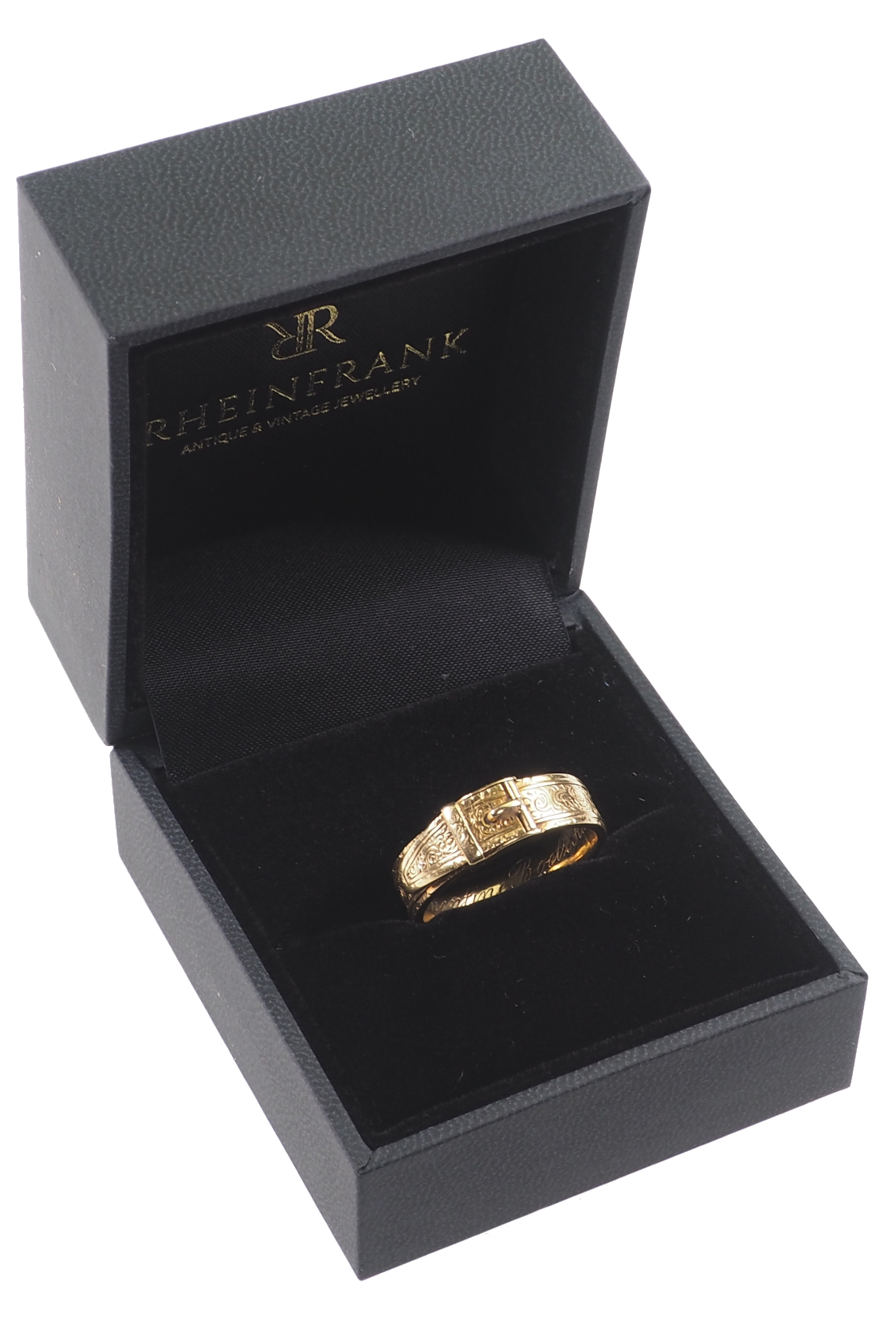Dated 1850 – Men's ring from Belgium 18 Carat Yellow-gold, “Belt” | Antique  Jewellery Berlin · Engagement Rings · Wedding Bands