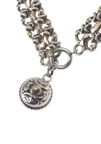 Ca. 1900 - Sterling SilVer Bracelet from France, with Gold applications - Image 3