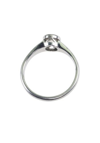 Ca. 1950 - Brilliant Solitaire Vintage Engagement ring from England, White-goldring - Image 5