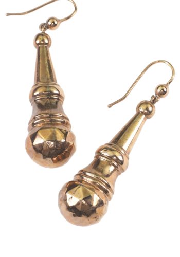 Ca. 1880 - 9 Carat Gold Earrings, Victorian England - Image 3