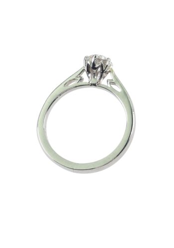 Ca. 1970 - Platinum Vintage Engagement ring with Diamond Solitaire, Birmingham - Image 5