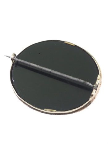 Ca. 1850 - 18 ct. Gold Brooch Micro-mosaic "St. Peter's Square" Italy - Image 5