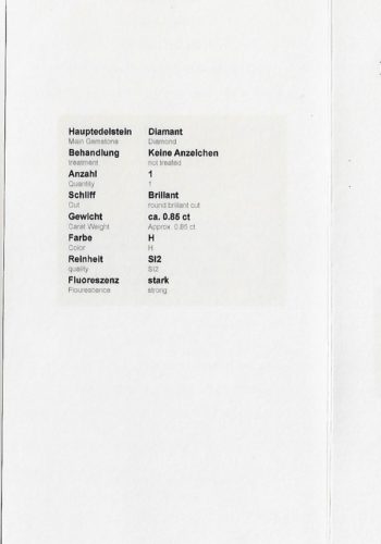 Ca. 1970 - Brilliant Solitaire Engagement ring, incl. Gemstone Certificate! - Image 8