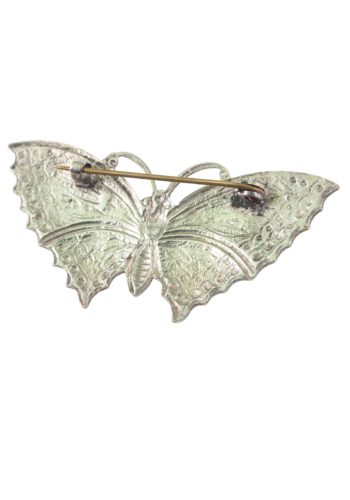 Ca. 1950 - Silverbrooch with Enamel "Butterfly" - Image 3