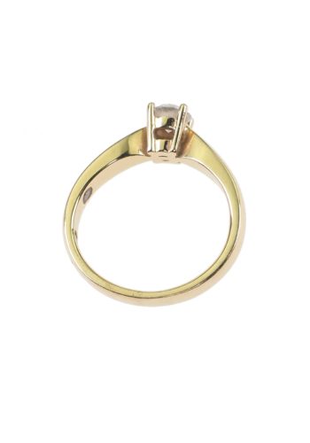 Ca. 1970 - Brilliant Solitaire Vintage Engagement ring, 18k Gold - Image 4