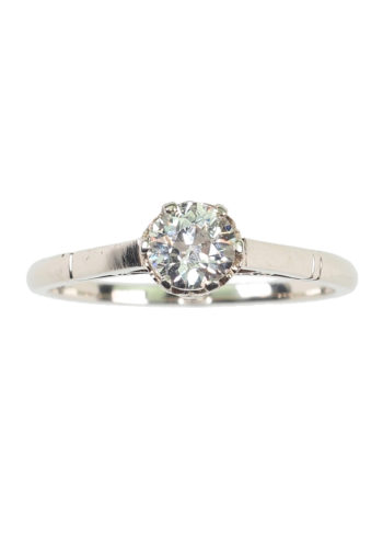 Ca. 1970 - Brilliant Solitaire Vintage Engagement ring, England - Image 3