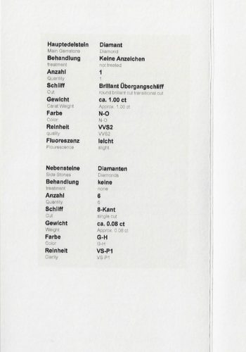 Ca. 1950 - Vintage Engagement ring yellow Single carat, incl. Gemstones certificate! - Image 8