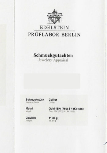 Ca. 1910 - Diamonds Necklace from Edwardian, incl. Gemstones certificate! - Image 7