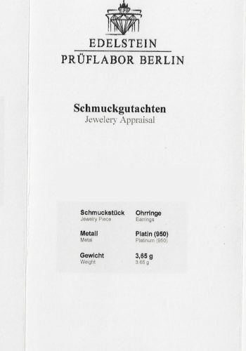 Ca. 1990 - Vintage Diamonds Ear studs, incl. Gemstones certificate! - Image 7