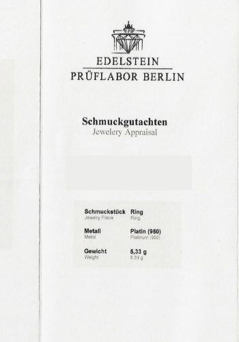 Ca. 1980 - Vintage Engagement ring with Sapphire & Diamonds, incl. Gemstones certificate! - Image 7