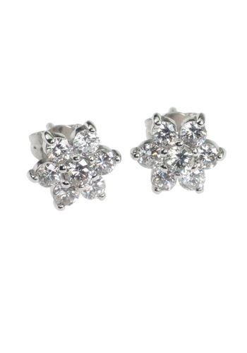 Ca. 1990 - Vintage Diamonds Ear studs, incl. Gemstones certificate! - Image 3